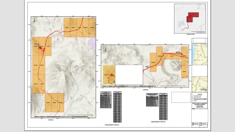 Asesoría geomática y planos de rebaja de patente minera