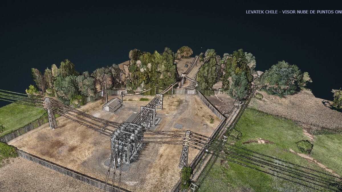 Levantamiento LiDAR UAV de subestación eléctrica